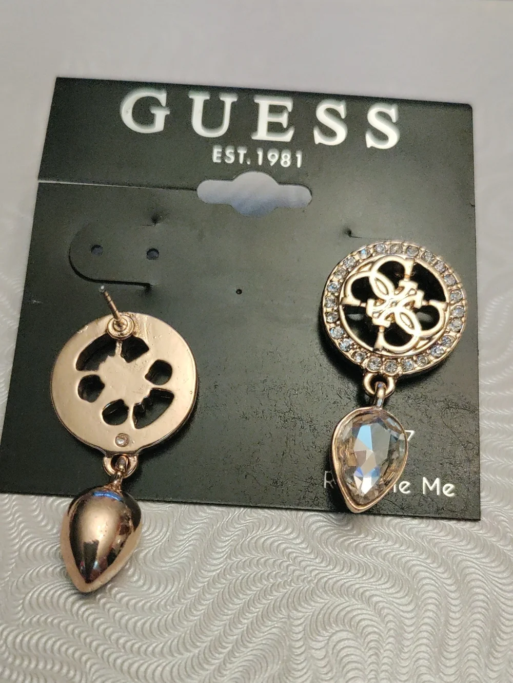 GUESS Gold-Tone Crystal Drop Earrings